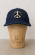  Surfing Cowboys Denim Flex-bill Peace Patch Cap front view.