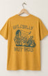 Back view of Surfing Cowboys Hillbilly Hot Rod classic T-shirt in [color] with small front chest graphic and large wagon hot rod back print.
